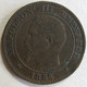 2 Centimes 1855 BB Strasbourg Chien , Napoleon III , En Bronze , Gad# 103 - 2 Centimes
