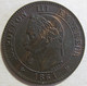 2 Centimes 1861 BB Strasbourg, Napoleon III , En Bronze , Gad# 104 - 2 Centimes