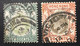 1912 -14 - Hong Kong - King George V - 2 Stamps - Used - Gebruikt