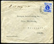 Z3511 HONG KONG 1920 PERFIN Lettera Affrancata Con KGV 10 C., Da Hong Kong Per Zollikon (Svizzera), Annullo Di Arrivo, B - Covers & Documents