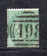 1294 490 - GRAN BRETAGNA 1855 , 1 Shilling N. 20  (S.G. N. 19) Used. Fil CAPOVOLTA Fiori Araldici :  Watermark Inusual - Plaatfouten En Curiosa