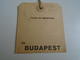 AV212.2   Luggage Label  - Scandinavian Airlines  - To  BUDAPEST  Ca 1960 - Brevetti Di Volo