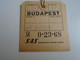 AV212.2   Luggage Label  - Scandinavian Airlines  - To  BUDAPEST  Ca 1960 - Certificados De Vuelo