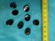 8 Boutons Noir  En Noir Verre - Buttons