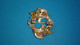 BROCHE SIGNE ASTROLOGIQUE POISSON PLAQUE OR MARQUE FREDERIC M - Spille