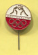 Wrestling Lutte - Montreal 1976. Olympic Olympiade, Vintage Pin Badge Abzeichen - Wrestling
