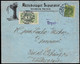 1908 ILLUSTRATED ADVERTISING PRINTED MATTER COVER 5ö WITH FIRST ANTI TUBERCULOSIS LABEL TIED BY POSTMARK - Storia Postale