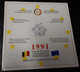 ! PROMO 60€ ! BELGIQUE RARE SET FDC 1991 AVEC 1 2 5 ET 10 ECU DU XI EME CONGRES INTERNATIONAL DE NUMISMATIQUE ! LIRE ! - Ecus