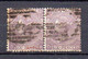 829 490 - GRAN BRETAGNA 1865 , 6 P. N. 29  (S.G. N. 19) Coppia Used. Fil Fiori Araldici . - Abarten & Kuriositäten