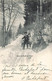 Dans La Forêt En Hiver - Cachet Aigle Luge 1902 Alpage Montagne Préalpes - Aigle