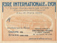 1930 CARTE PARTICIPANT FOIRE INTERNATIONALE  DE  LYON  CIE LYONNAISE DE CONSTRUCTION VOITURES JOUETS ENFANTS B.E.V.SCANS - 1900 – 1949
