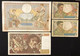 Francia France  5 Francs 2-6-1943 + 5-8-1943 + 100 Francs 21 10 1937 + 100 Francs 1979  Lotto 4206 - 5 F 1943-1947 ''Berger''