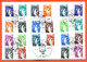 Enveloppe Journée Du Timbre 08/04/1978 Metz 22 Valeurs Sabine -1-2-5-10-15-20-30-50-1,40-2,00- 3,00 X 2 Tous - Used Stamps