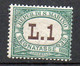 1924 San Marino - Segnatasse 15 - 1 Lira Verde  Nuovo MLH* - Impuestos