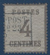 FRANCE Alsace Lorraine Occupation N°3 4c Oblit Allemande Rectangulaire " K FR Feldpost RELAIS N°23 " Signé Calves - Used Stamps