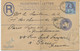 GB 1896 QV 2d Superb Used Postal Stationery Registered Env Uprated With Jubilee 2½d Tied By CDS „REGISTERED / S.W. D.O.“ - Cartas & Documentos