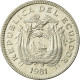 Monnaie, Équateur, 20 Centavos, 1981, TTB, Nickel Plated Steel, KM:77.2a - Equateur