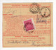 1938. KINGDOM OF YUGOSLAVIA,SLOVENIA,LJUBLJANA,PARCEL CARD,POSTAGE DUE AT BOHINJSKA BISTRICA - Timbres-taxe