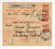 1938. KINGDOM OF YUGOSLAVIA,SLOVENIA,LJUBLJANA,PARCEL CARD,POSTAGE DUE AT BOHINJSKA BISTRICA - Timbres-taxe