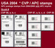 USA 2004 / 10x ORIGINAL APC ATM STAMPS / Scott # CVP56, A-c + CVP57, A-d + CVP58  LSA Distributeurs Automatenmarken CVP - Timbres De Distributeurs [ATM]