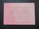 Frankreich 1920er Jahre Originale Einladungskarte Le President Et Madame Carnot Soirée Au Palais De L'Elysée - Tickets - Vouchers