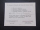 Frankreich 191937 Originale Einladungskarte Exposition De 1937 Musée D'Art Moderne Avenue Du President Wilson - Toegangskaarten