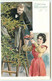 N°21468 - R. Mahn - Fröhliche Weihnachten - Couple Décorant Un Sapin, L'homme Sur Un Escabeau - Altri & Non Classificati