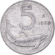 Monnaie, Italie, 5 Lire, 1953, Rome, B+, Aluminium, KM:92 - 5 Lire