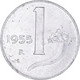 Monnaie, Italie, Lira, 1955, Rome, TTB, Aluminium, KM:91 - 1 Lira
