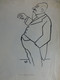 BELGIQUE, Emile VANDERVELDE, Ixelles, Dessin Original De Georges Breitel, Vers 1925, Encre De Chine, UNIQUE ; G 04 - Dibujos