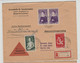 SARRE Sur LR  SARREBRUCKEN  Pour PARIS 18e   1954 N°334/36(X2)Voir Descriptif) - Covers & Documents