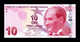 Turquía Turkey 10 Liras L.1970 / 2009 (2022) Pick 223e Serie E SC UNC - Turquie