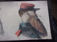 ♥️ XIX EME VERS 1880 DESSIN AQUARELLE MILITAIRE UNIFORME AU DOS CROQUIS SIGNATURE GENESTON KEPI BARBE LEGION SAPEUR ? - Wasserfarben