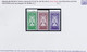 Ireland 1940-68 Watermark E Cream Paper 2/6d. 5/- And 10/- Set Of 3 Marginal Mint Unmounted - Unused Stamps