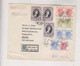 HONG KONG 1953 Registered Airmail Cover To Switzerland - Brieven En Documenten