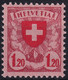 164.Pf / Michel 195xl Abart - F Statt Erstes E In HELVETIA "HFLVETIA" - Ungebraucht/*/Falzspur - Variétés