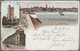 Danemark / Suède 1897. Carte Postée Sur Un Bateau, Helsingborg à Munich, Oblitérée Kjøbenhavn - Helsingør (Elseneur) - Machines à Affranchir (EMA)