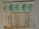D191928   Hungary  - Parcel Delivery Note - Many Stamps  Püspökladány 1987 - Paketmarken