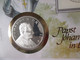 The Pope Johannes Paul II In Liechtenstein 1985 Envelope With Silver Commemorative Medal 999.9 Limited Edition 4000 Pc. - Lettres & Documents