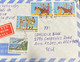 GREECE 1995, COVER USED TO USA ,4 STAMPS,VIGNETTE EXPRESS LABEL ,BUFFALO, ANIMAL,ZAKYNTHOS PORT VIEW, SNAKE ,TREE, - Covers & Documents