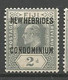 NOUVELLES-HEBRIDES  N° 22 NEUF* TRACE DE CHARNIERE  / MH - Unused Stamps