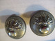 2 Boutons Anciens D'uniforme/Militaria/Grenade éclatant/Laiton Argenté/La Belle Jardinière Paris/ Début XXème   BOUT147 - Boutons