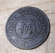 BELGIE BELGIQUE ANVERS ANTWERPEN JETON 35 CENTIMES BRASSERIE FL. ESTIEVENART PSCHOOR FRAPPE MEDAILLE MEDAILLESLAG - Noodgeld