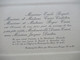 Frankreich 9.1945 (kurz Nach Dem 2.WK) Einladungskarten Hochzeit Jacques Danten Und Denise Carré Fontenay Les Briis - Historische Dokumente