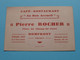 Café-Restaurant " Au Bon Accueil " PIERRE ROCHER > DOMFRONT ( Orne ) > ( Voir / Zie Scan ) ! - Visitenkarten