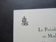 Frankreich 1937 Originale Einladungskarte Le President De La Republique Et Madame Albert Lebrun / Palais De L'Elysée - Historical Documents