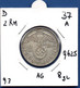 GERMANY - 2 Reichsmark 1937 A -  See Photos - SILVER - Km 93 - 2 Reichsmark
