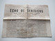 Frankreich 1884 Zeitung Erste Ausgabe / No 1 Ècho De Cerisiers Organe Officiel Du Comité Cantonal Républicain Yonne - 1850 - 1899