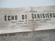 Frankreich 1884 Zeitung Erste Ausgabe / No 1 Ècho De Cerisiers Organe Officiel Du Comité Cantonal Républicain Yonne - 1850 - 1899