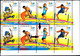 WRESTLING- BADMINTON-ATHLETICS-COMMONWEALTH GAMES-2008-SETENANT BLOCK OF 8- INDIA-MNH-PA12-49 - Bádminton